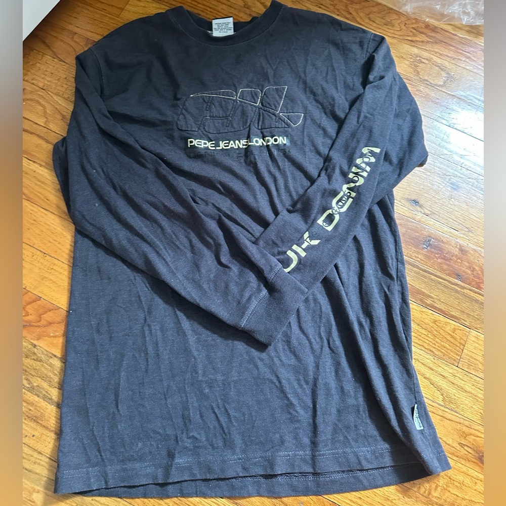 VINTAGE Y2K Pepe Jeans Black Long Sleeve Shirt